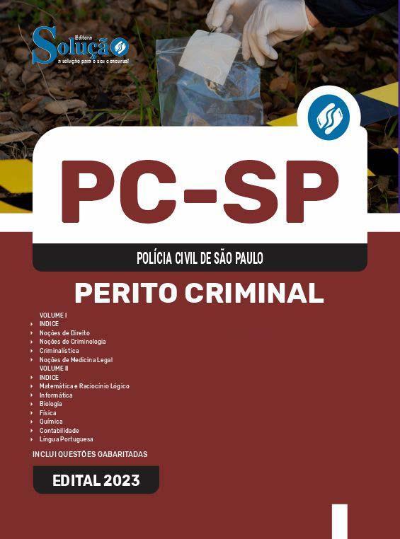 Miniatura Apostila Pc Sp 2024 - Perito Criminal