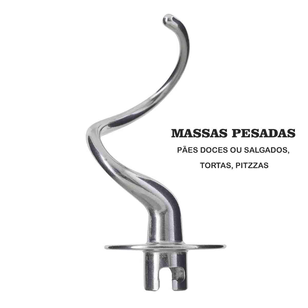 Miniatura Batedeira Britânia Bbt500B Bacia Inox Turbo 11 Velocidades