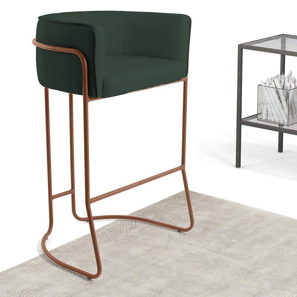 Banqueta Cobre Betina D02 Verde Musgo C-117