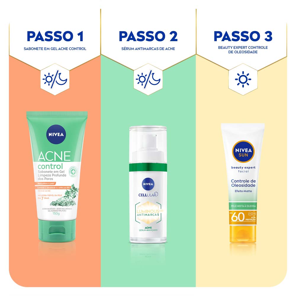 Sérum Facial NIVEA Cellular Luminous 630 Antimarcas Acne 30ml