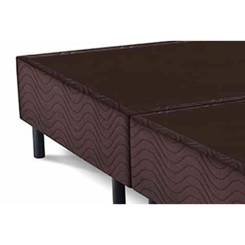 Miniatura Cama Box Base Queen Universal Suede Brown (158X198X20) - Costa Rica