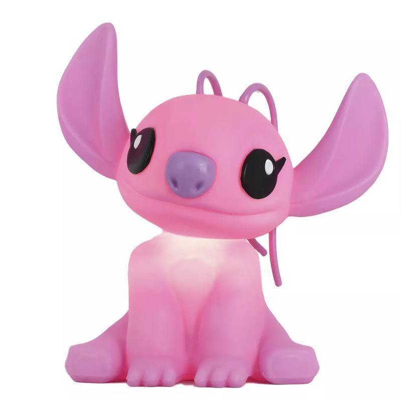 Miniatura Luminária Mesa Angel Stitch Disney Polietileno