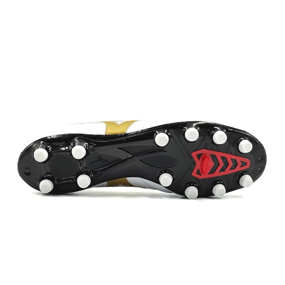 Miniatura Chuteira Mizuno Morelia Classic MD Campo BRANCO/DOURADO - 39