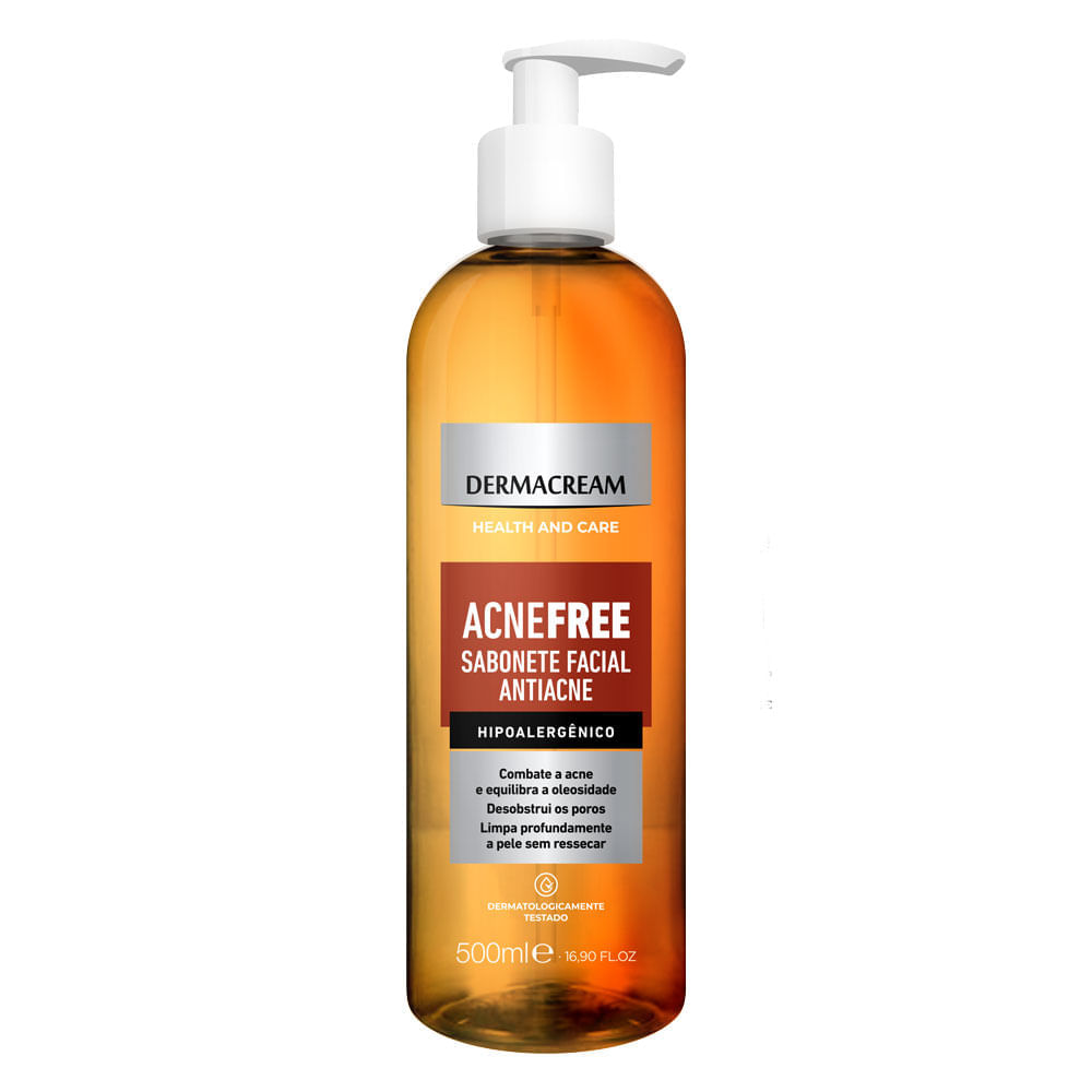 Miniatura Sabonete Facial Dermacream Acnefree 500ml