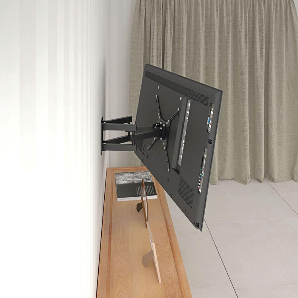 Miniatura Suporte Multivisao Triarticulado Incliacao Tv De 26 A 65 Polegadas Preto