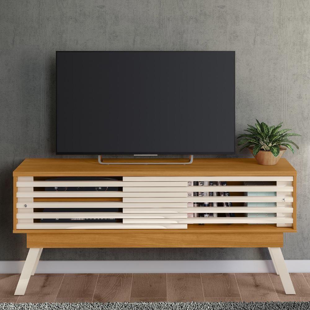 Miniatura Rack Bancada De Tv 65 Pol 150cm Keli Z10 Off/cinamomo - Mpozenato