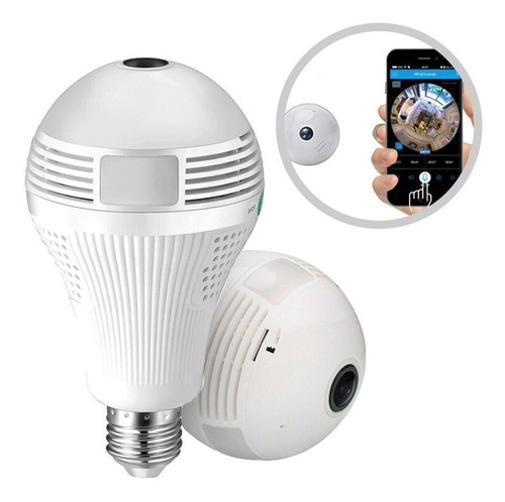 Miniatura Lampada Camera De Seguranca V380 Panorâmica Wifi