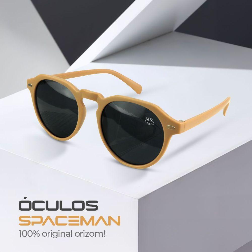 Miniatura Oculos Sol Masculino Vintage Proteção Uv Casual + Case + Verão Lentes Pretas Estiloso Presente Bege