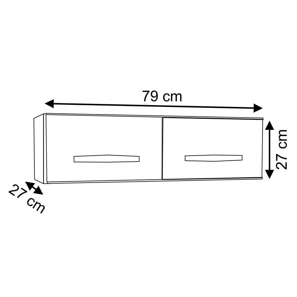 Miniatura Armario Aereo Geladeira 2 Portas 79cm 9190 Savana Off White Mobbs