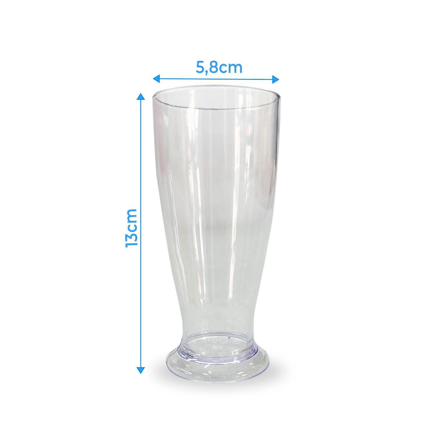 Miniatura Kit 8 Copo Tulipa Para Chopp Cerveja Acrílico 220Ml