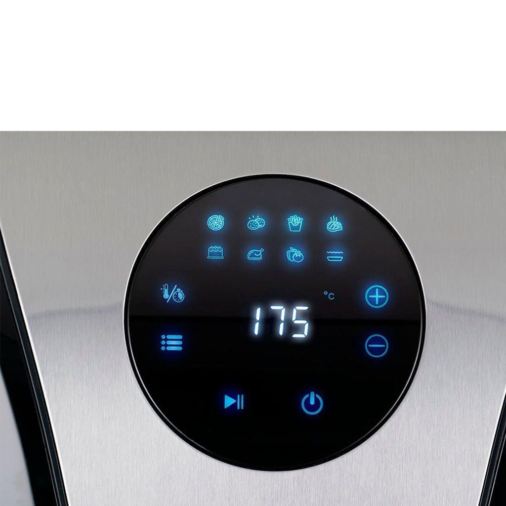 Miniatura Fritadeira Elétrica Britânia Air Fryer Digital Inox 5L BFR41PI Preta/Inox 220V