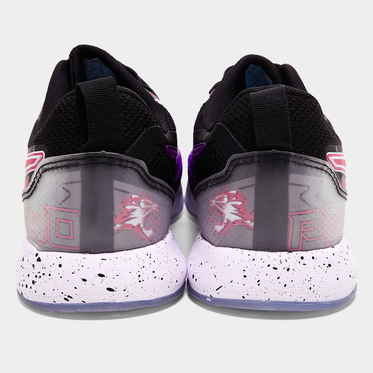 Miniatura Chuteira Futsal Topper Lethal Masculina Roxo+Preto - 37