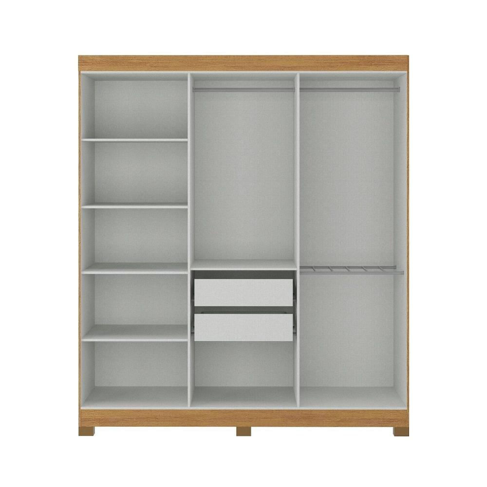 Miniatura Guarda-roupa Paris 6 Portas Mdp com Pés Cinamomo/Off White