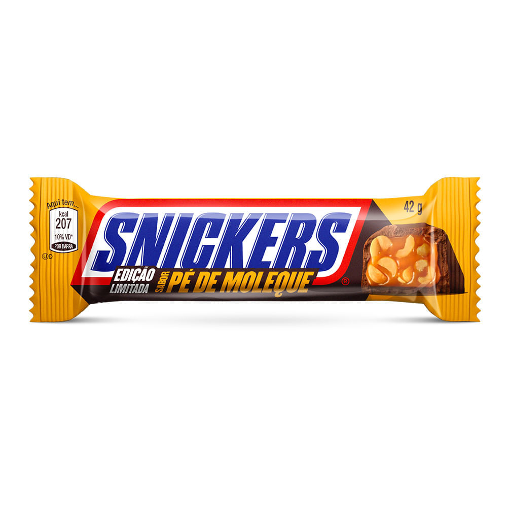 Miniatura Chocolate Snickers Pé de Moleque 42g
