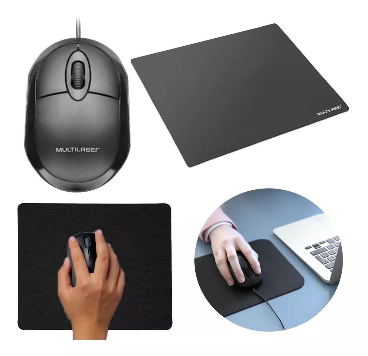 Miniatura Kit Teclado E Mouse Com Fio E Mousepad Multilaser