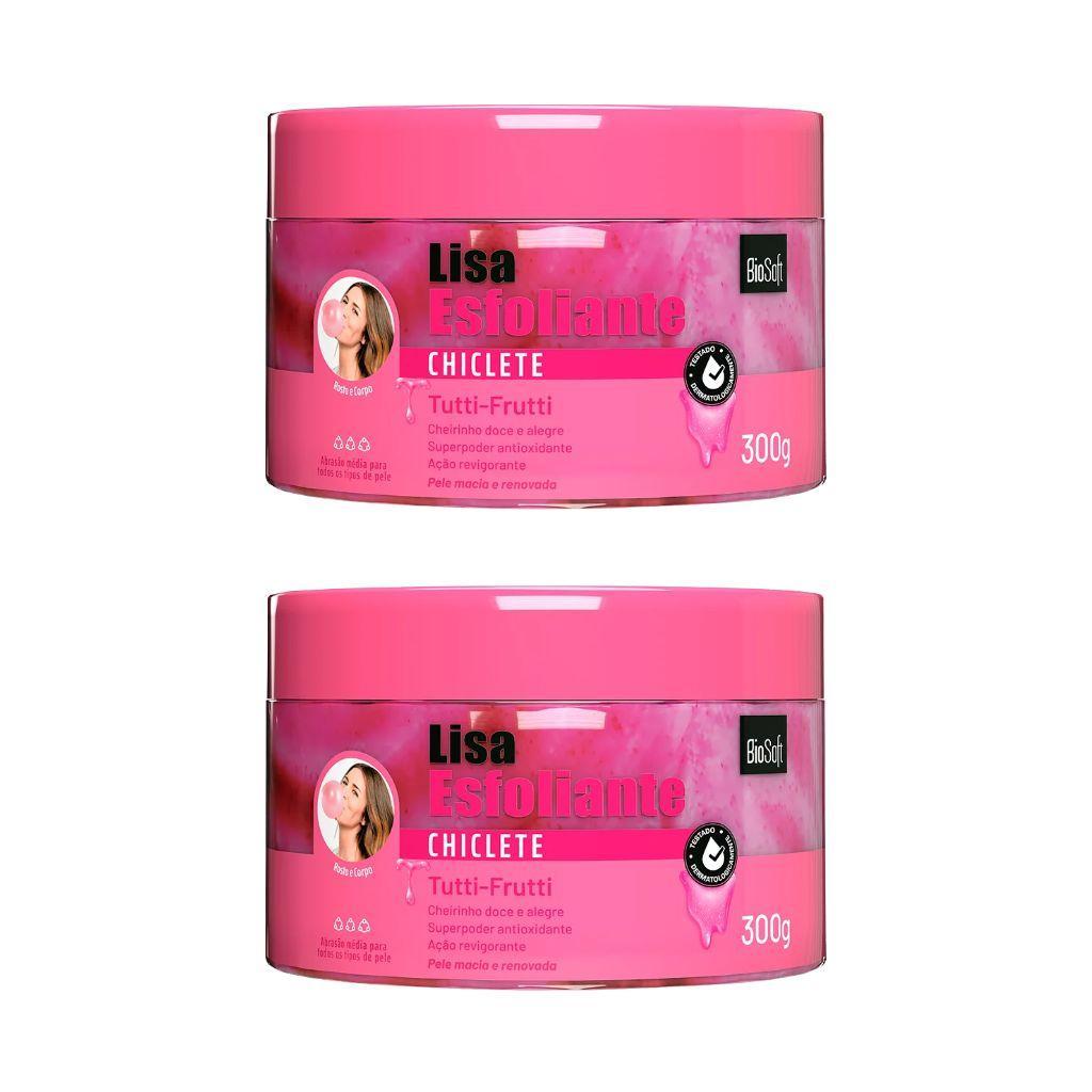 Miniatura Creme Esfoliante Soft Hair 300G Biosoft Chiclete -Kit 2Un