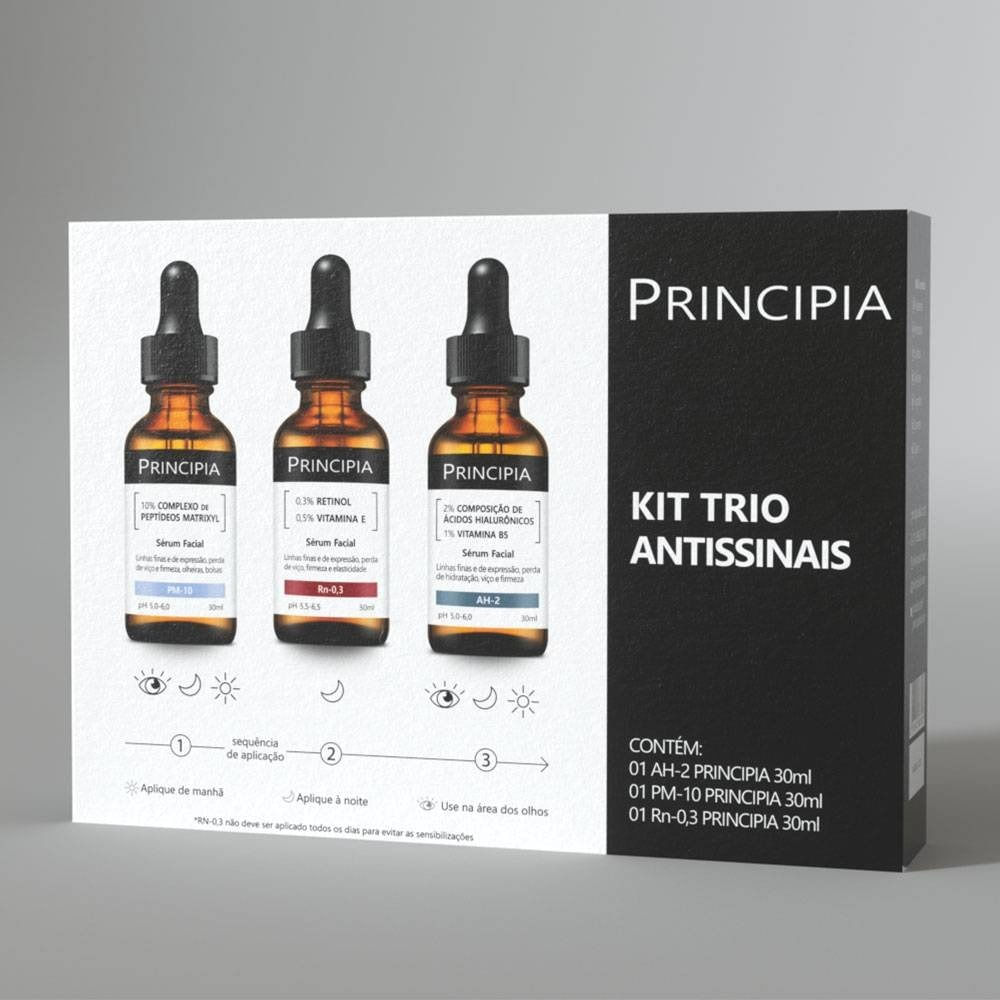 Miniatura Kit Trio Antissinais Principia Ah-02 + Pm-10 + Rn-0,3 30ml Cada