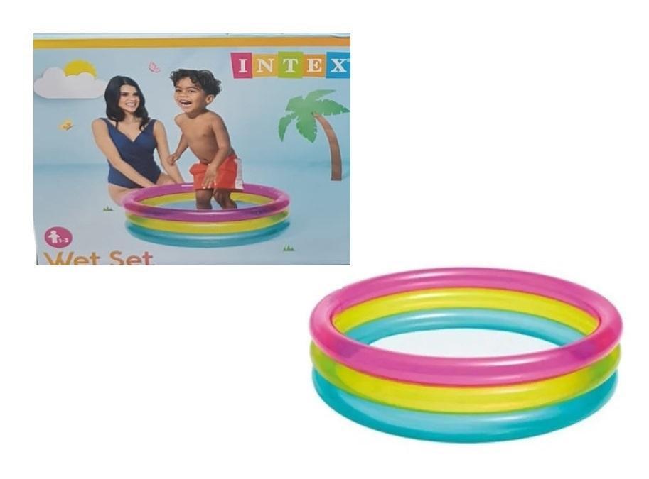 Miniatura Piscina Inflável Infantil Intex Baby Colorida 63 Litros