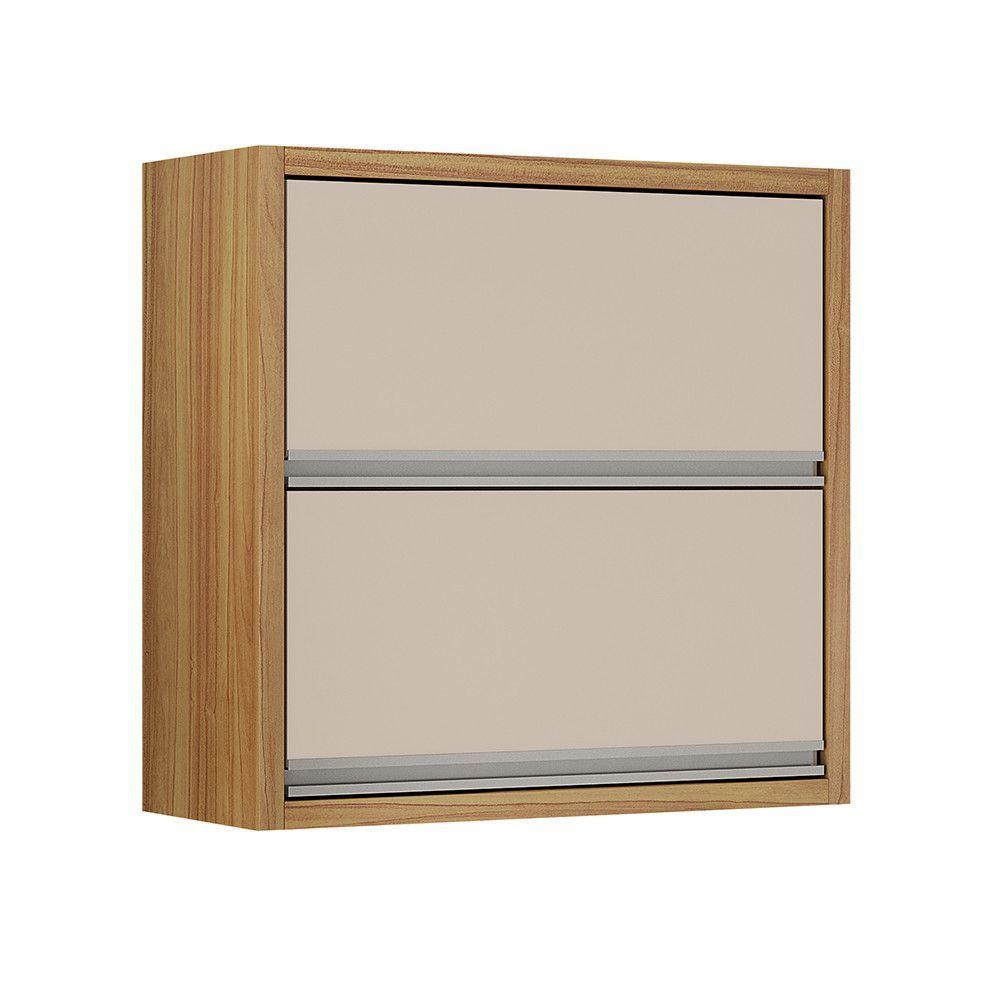 Miniatura Armário Aéreo 2 Portas Basculantes Carvalho/off White