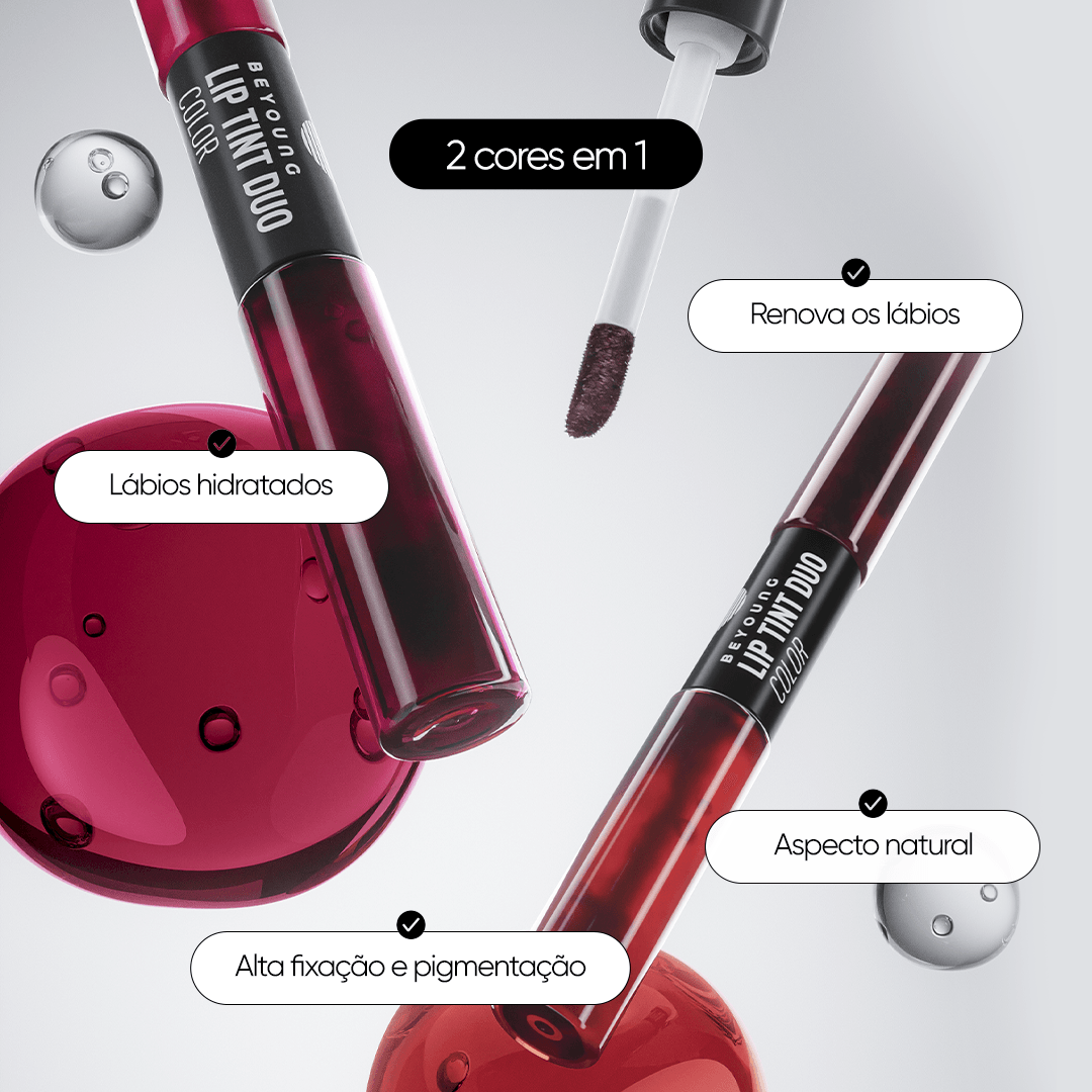 Miniatura Beyoung Lip Tint Pink Duas Cores com Ácido Hialurônico 9,4g