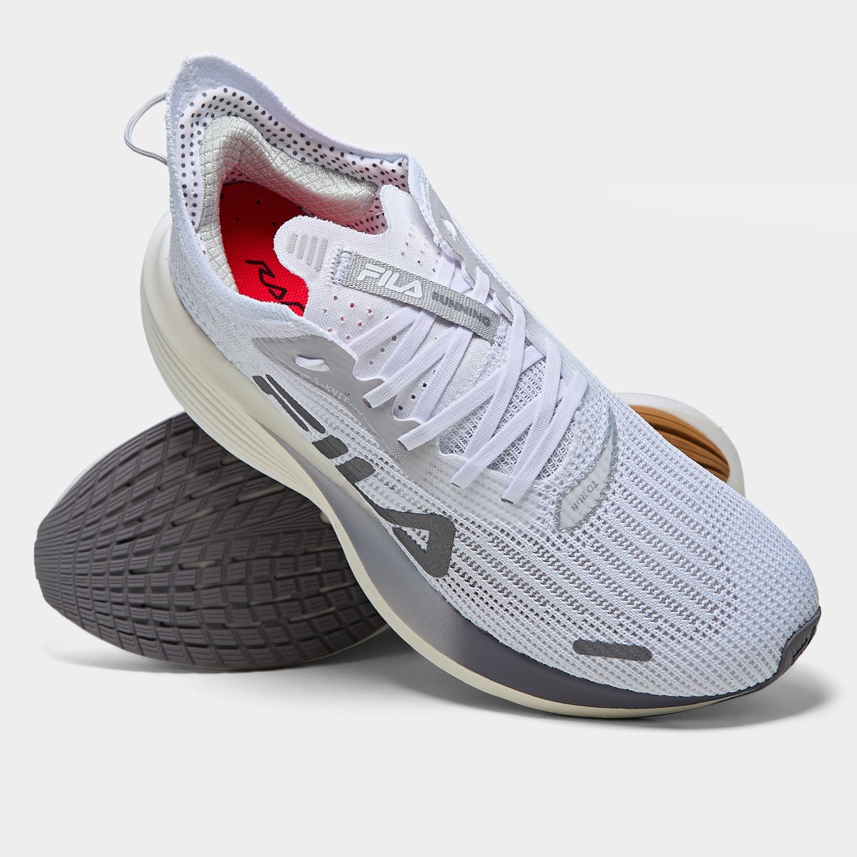 Miniatura Tênis Fila Racer Carbon 2 Feminino Branco+Cinza - 34