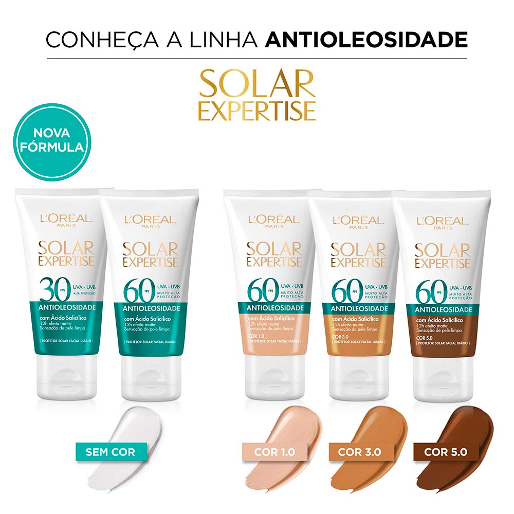 Protetor Solar com Cor L’Oréal Paris Solar Expertise FPS60 Clara