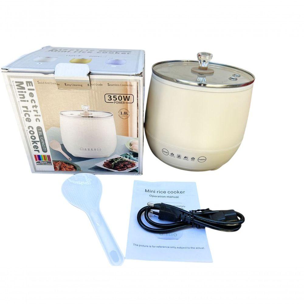 Miniatura Panela Elétrica De Arroz Caldos Legumes Cerâmica Antiaderente 1,8L 110V