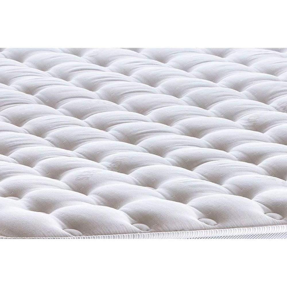 Miniatura Cama Box Baú Queen: Colchão Molas Ensacadas Castor Light Stress Plush + Base Gray(158X198)