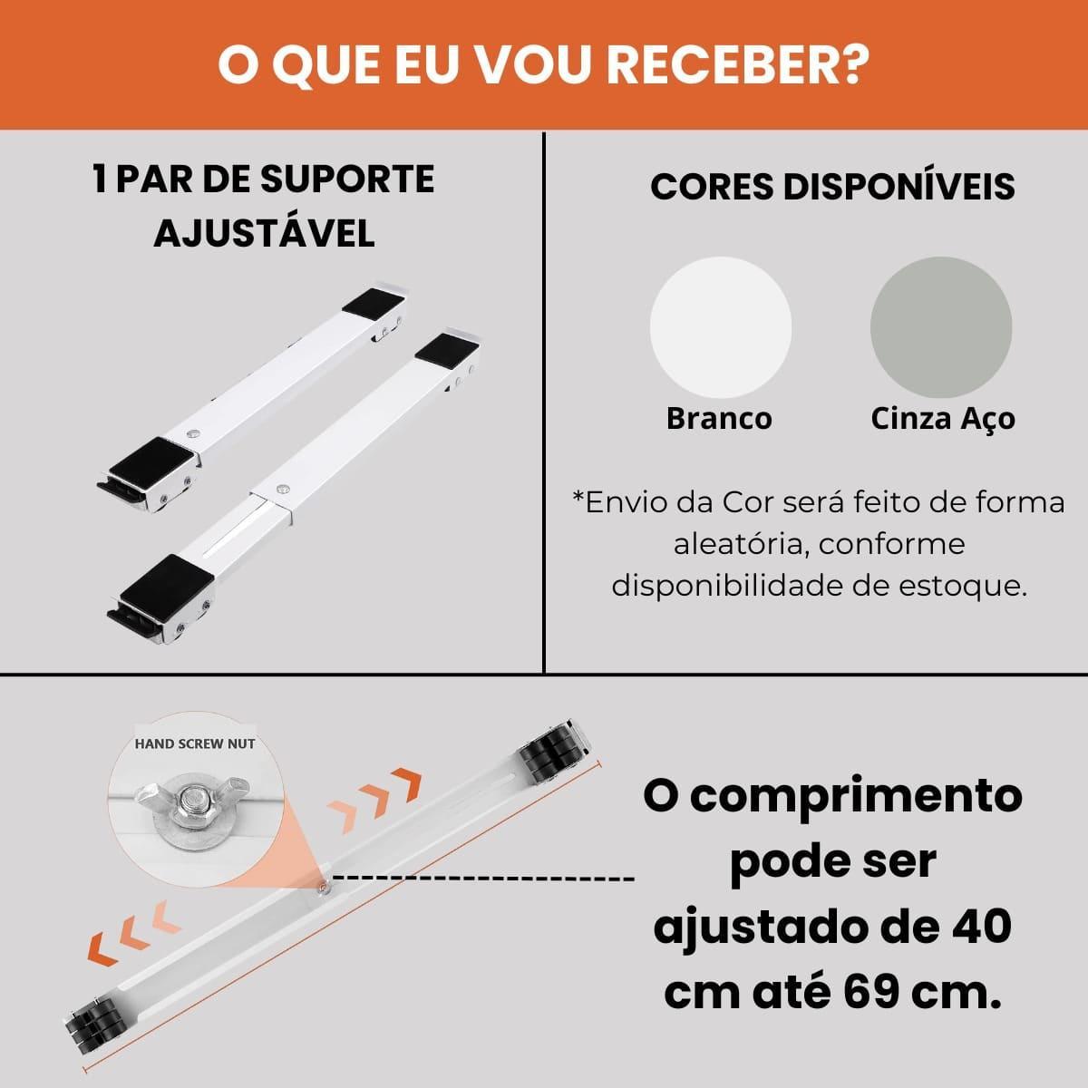 Suporte De Rodinhas Geladeira Fogão Maquina Lavar Freezer
