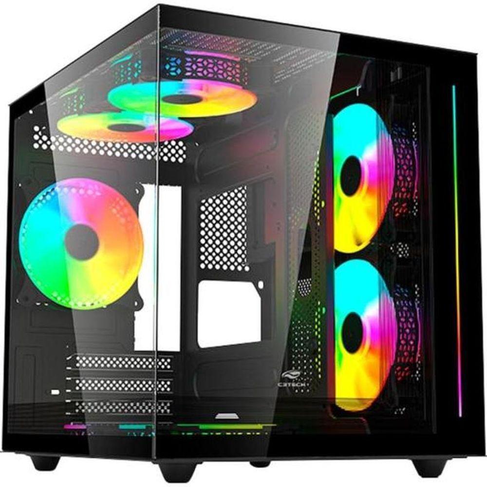 Miniatura Gabinete Gamer C3tech Aquarius Mt-g810 Sem Fans Preto
