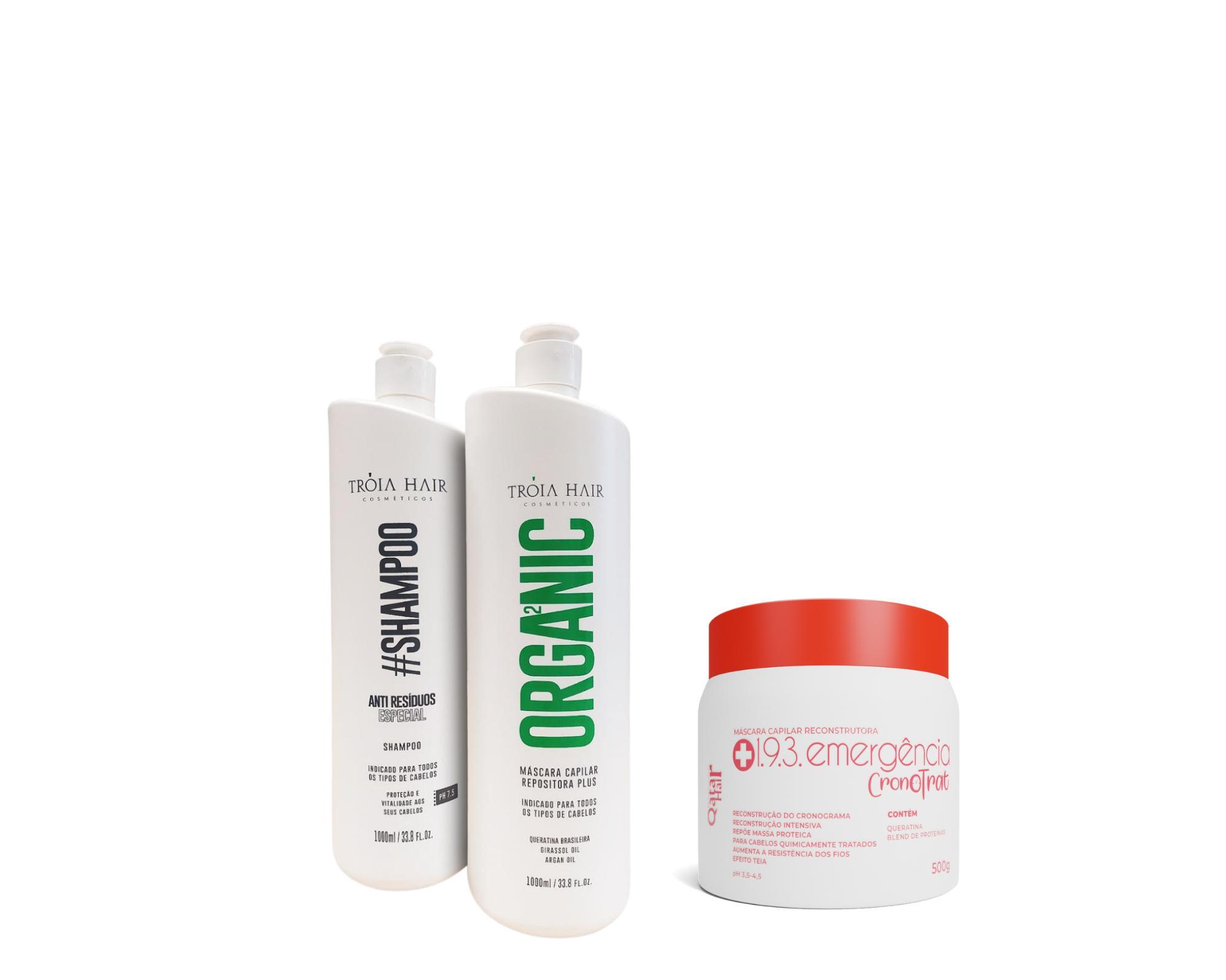 Kit Progressiva Organic Troia Hair + Máscara Emergência 500G