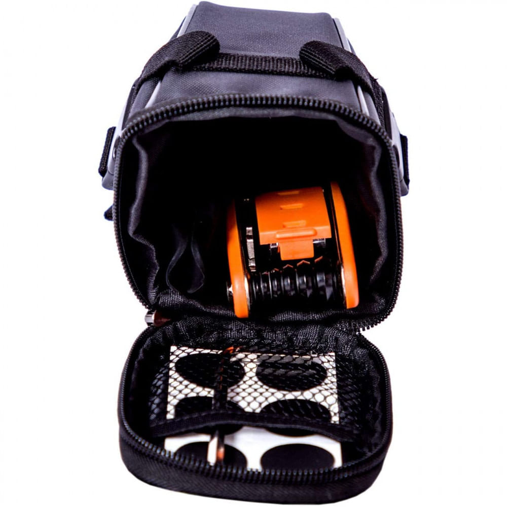 YBEKI Kit de Reparo Emergencial de Bicicleta com Mini Bomba 120 PSI e Bolsa de Transporte 16 Peças