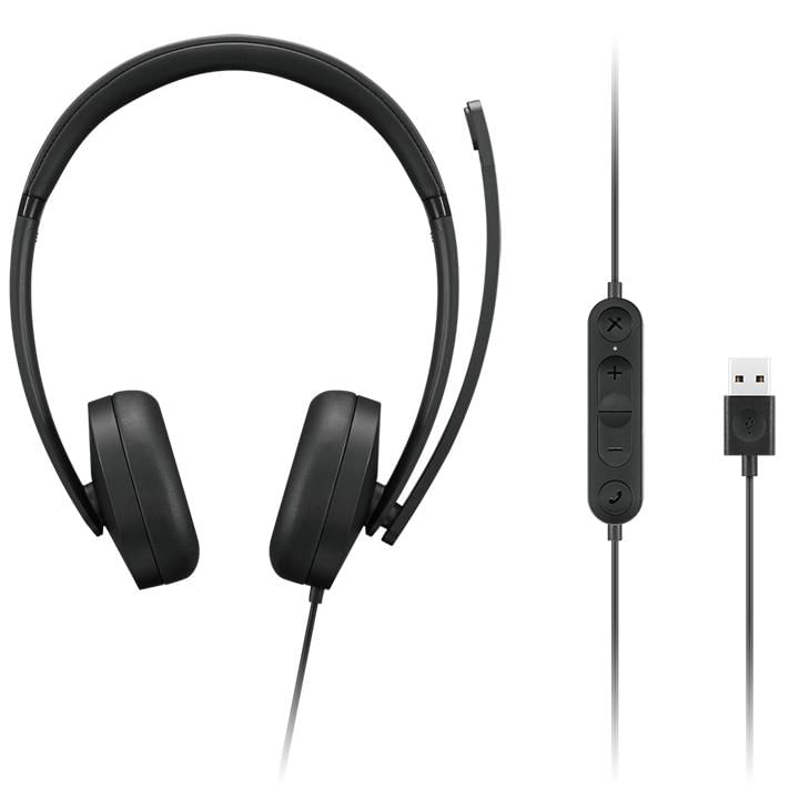 Miniatura Fone de Ouvido Lenovo Headset Estéreo com Fio USB-A Gen 2 - 4XD1P83425