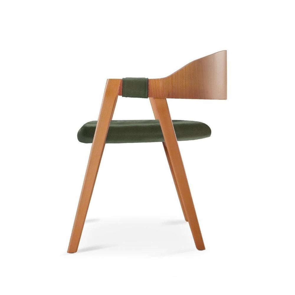 Miniatura Cadeira para Sala de Jantar 80cm X 60cm Luna Verde/Nature