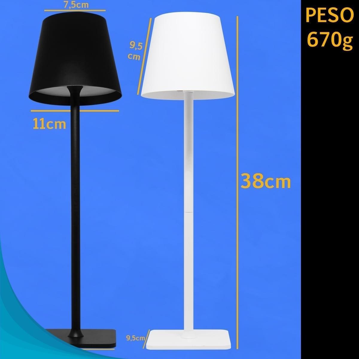 Abajur Moderno Recarregável Usb C Luz Led Articulada Mesa