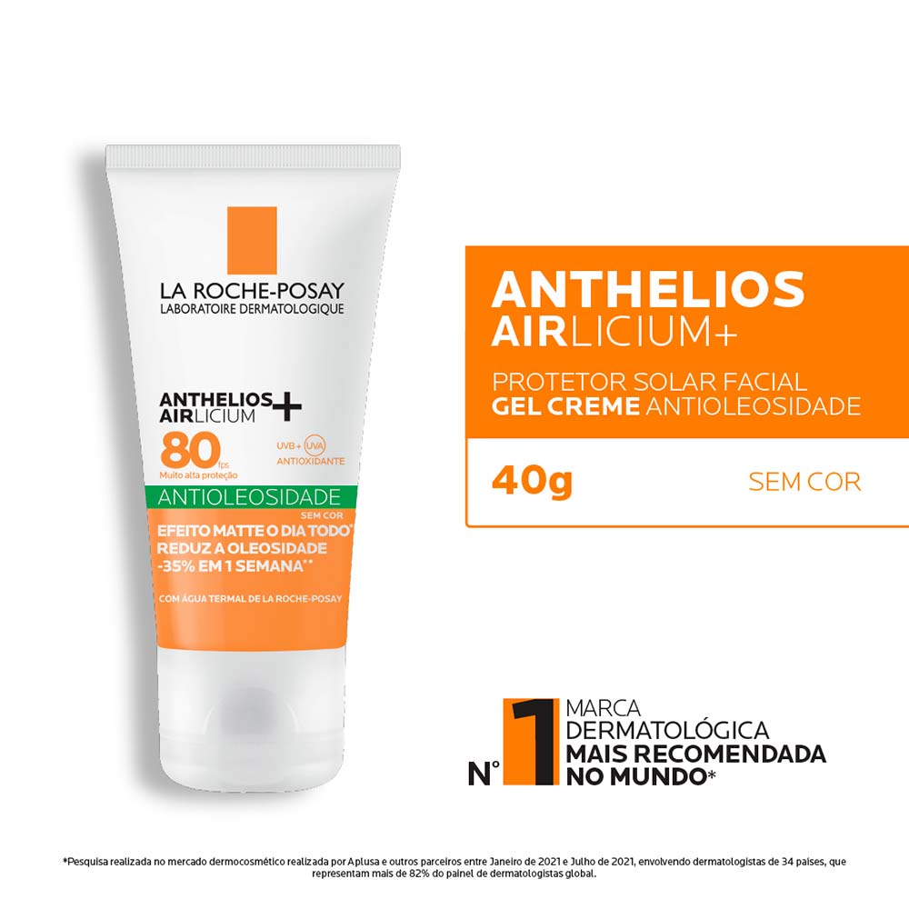 Miniatura Protetor Solar La Roche Posey Anthelios Airlicium+ FPS80 40g
