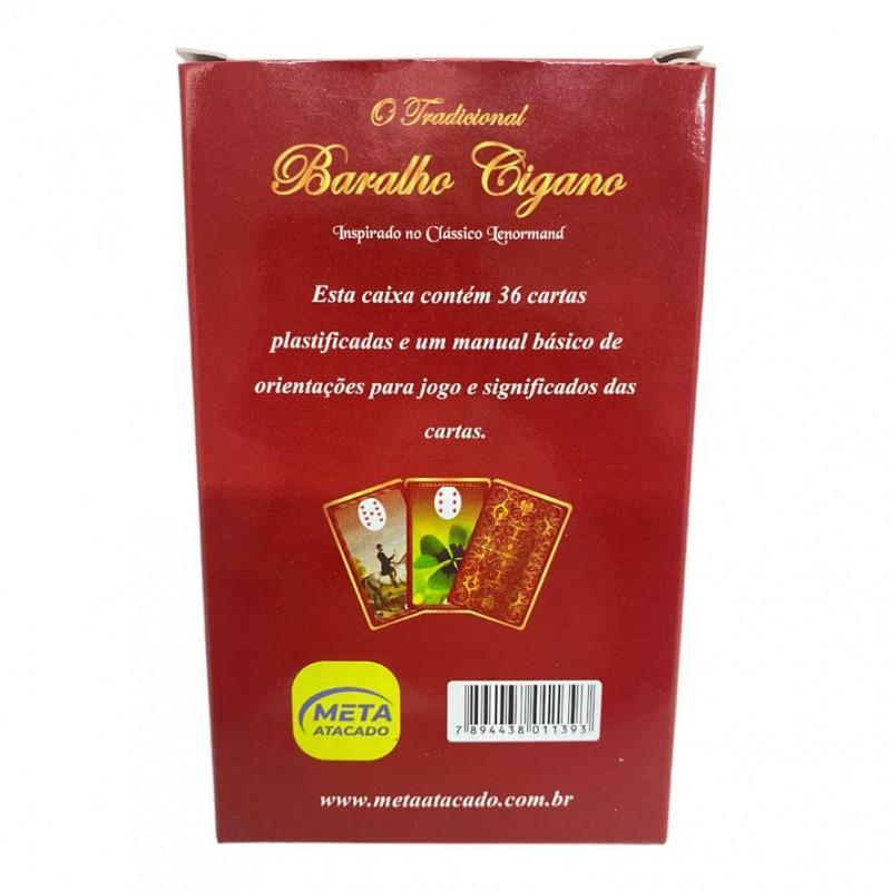 Miniatura O Tradicional Baralho Cigano 36 Cartas Plastificado Manual