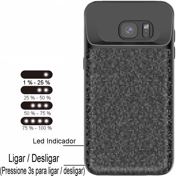 Miniatura Capa Capinha Galaxy S7 Edge Recarregável Carregador 5.000