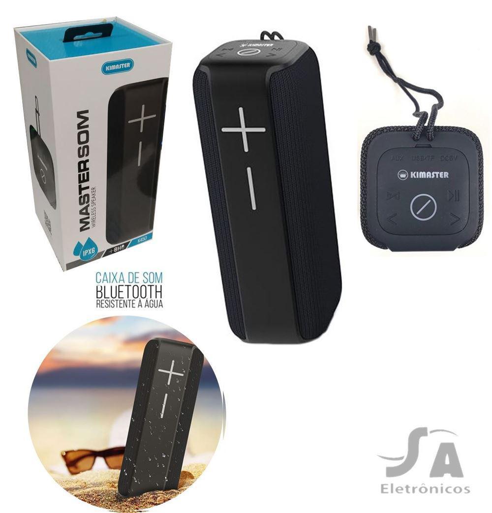 Miniatura Caixa De Som Bluetooth Portátil 10W Kimaster K450 - Preto