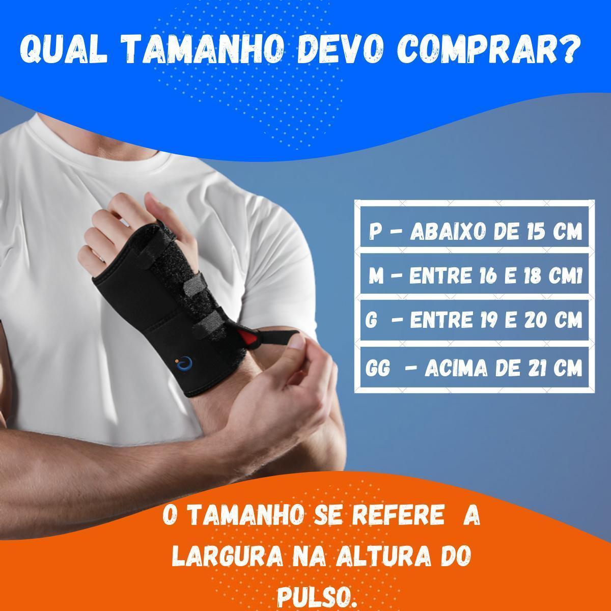 Munhequeira Órtese Imobilizador Pulso Punho Direito Bege G