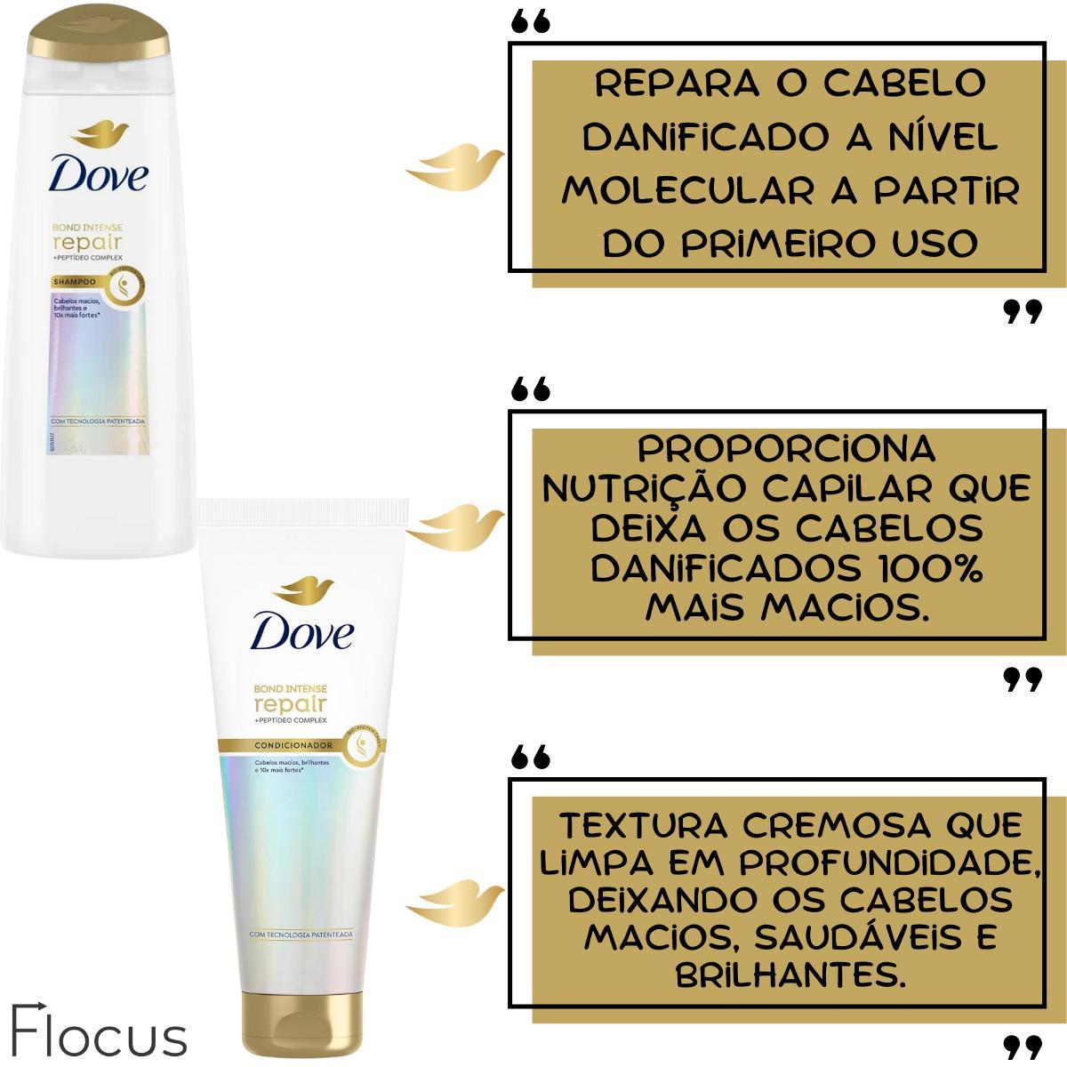 Kit Dove Mascara Intense Repair Bond Tratamento Reparador