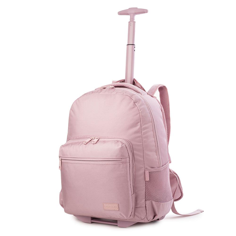 Miniatura Mochila com Rodas Studio Executiva Para Notebook Rose Rosa