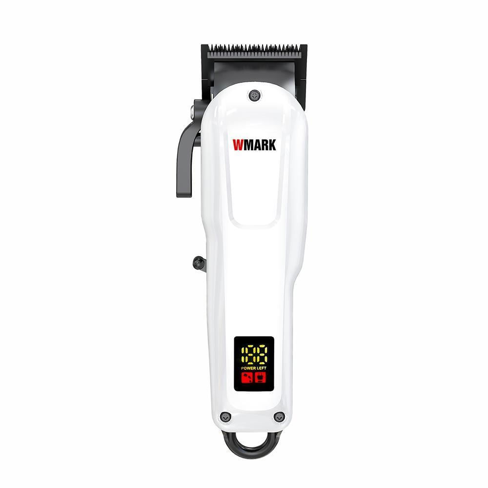 Miniatura Maquina Cortar Cabelo Wmark Ng 1001 Branco Profissional