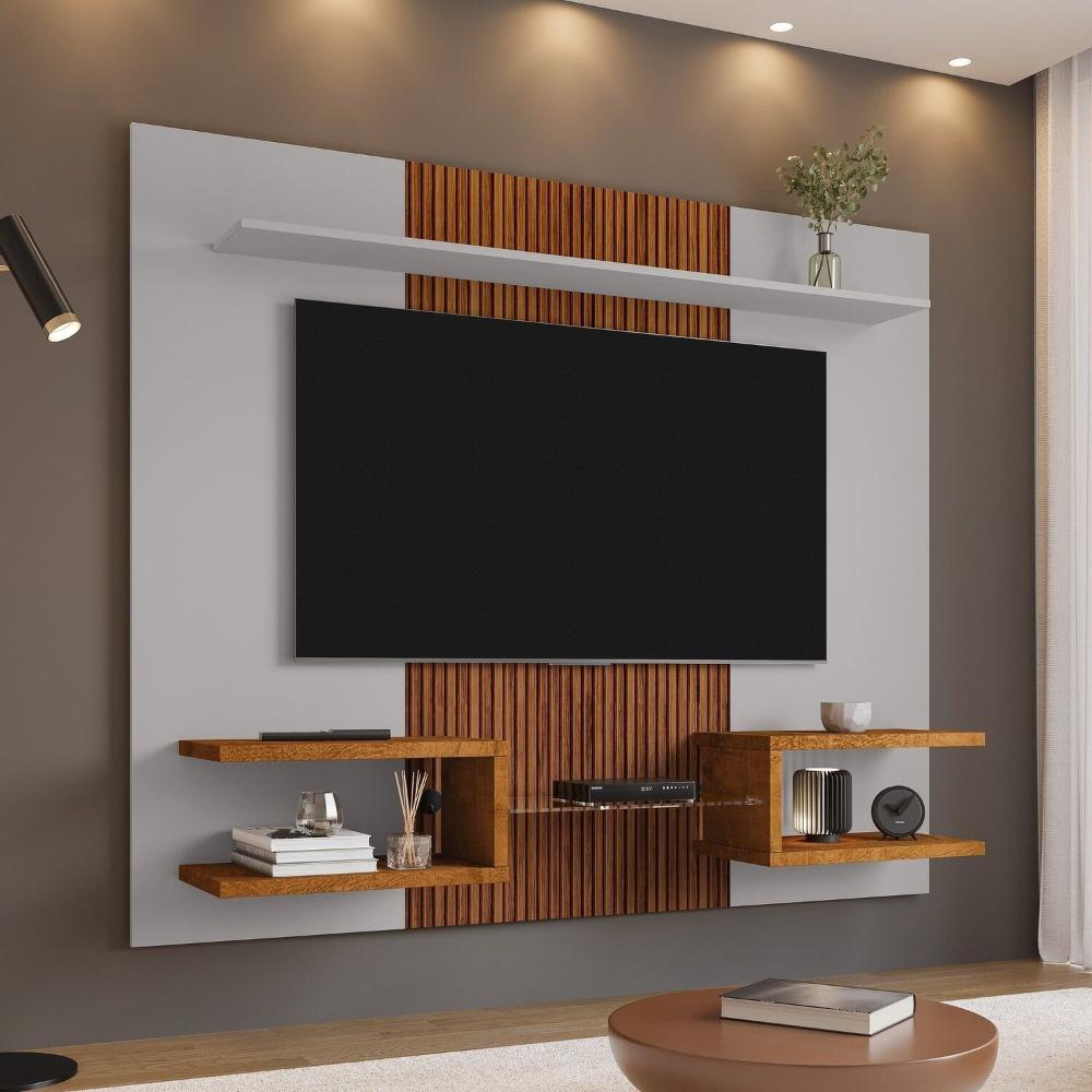 Miniatura Painel para TV até 55 Polegadas Atlas Off-White/Naturalle
