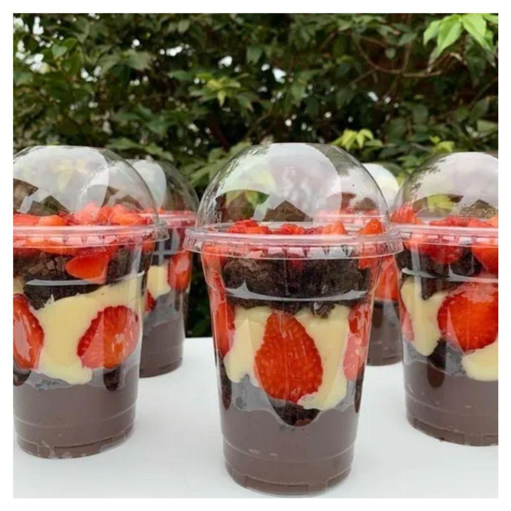 Miniatura Copo Bolo Doce Descartavel Transparente 330 Ml Lembrancinha