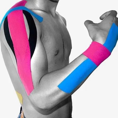 Miniatura Fita Kinesio Tape Bandagem Elástica Funcional Adesiva Sports