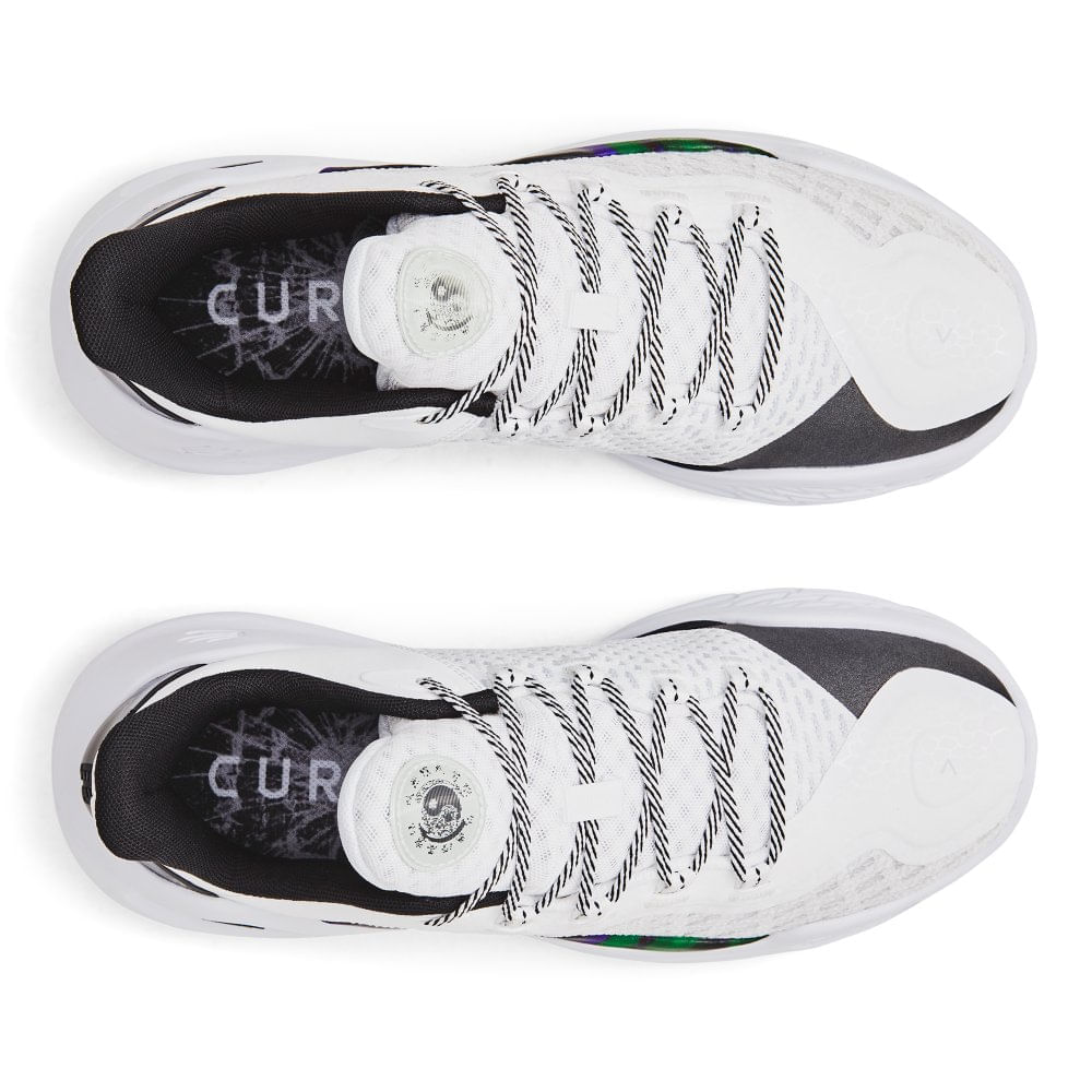 Miniatura Tênis de Basquete Under Armour Curry 11 Bruce Lee Wind Branco - 39