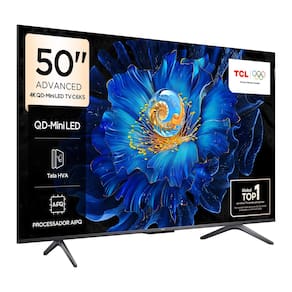 Miniatura Smart TV 50" TCL 50C6KS 4K QD-Mini Led 60Hz com Sistema Operacional Google TV