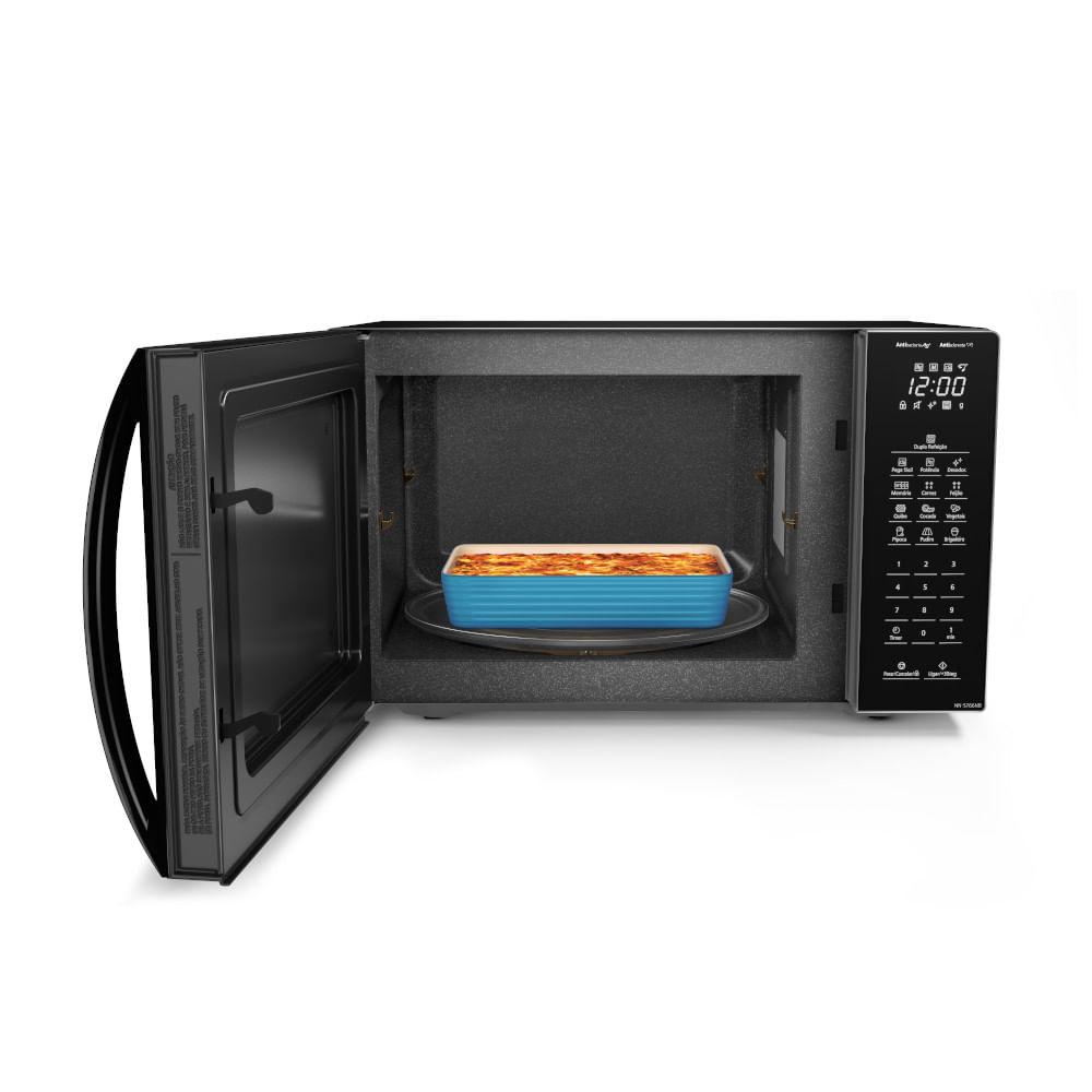 Microondas Panasonic Dupla Refeição 34L Black Glass NN-ST66NBRU 127V