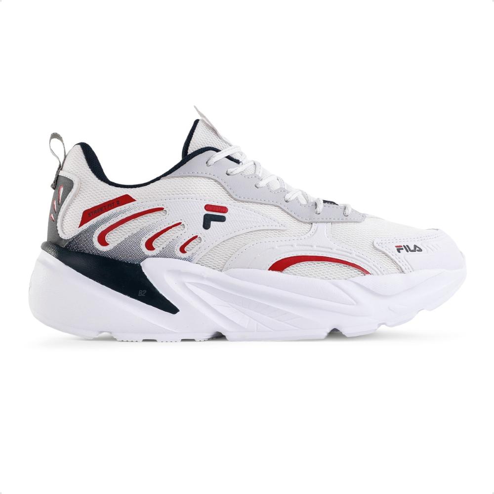 Miniatura Tênis Fila Street Fit 2 Masculino Branco / Vermelho - 38